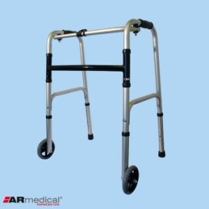 Balkonik aluminiowy składany, dwukołowy - koła 5"
