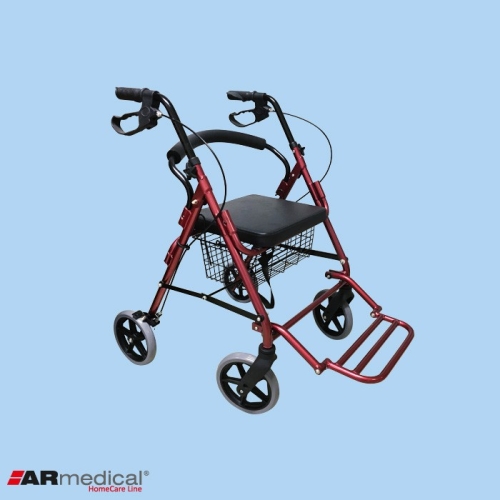 Podpórka rehabilitacyjna 4-kołowa - aluminiowa COMFORT