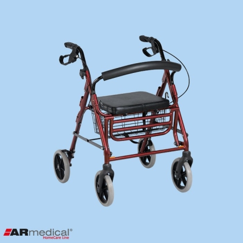 Podpórka rehabilitacyjna 4-kołowa - aluminiowa COMFORT