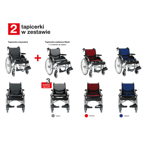 Wózek inwalidzki aluminiowy ERGONOMIC