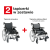 Wózek inwalidzki aluminiowy ERGONOMIC