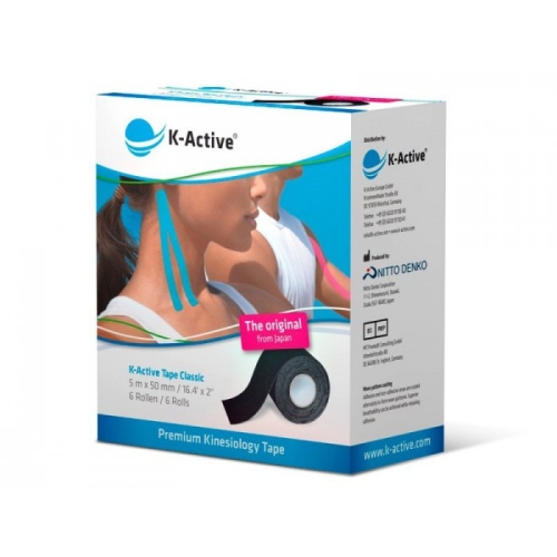 K-Active Tape kolor czarny 5 cm/5 m