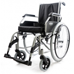 Wózek inwalidzki stalowy na ramie składanej (krzyżak) - Primo_S