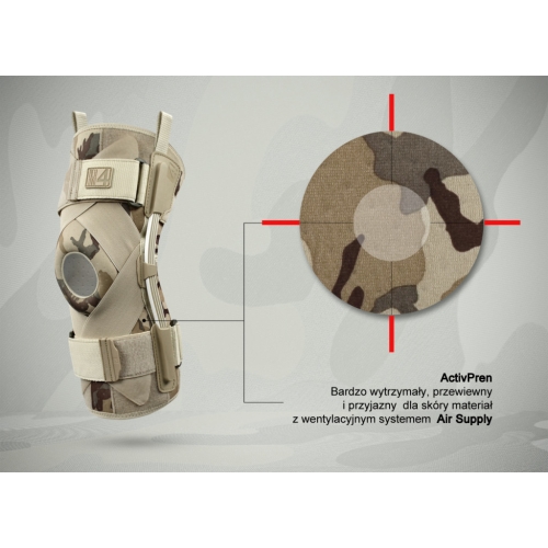 Orteza stawu kolanowego z szynami elastycznymi 4ARMY-SK-08
