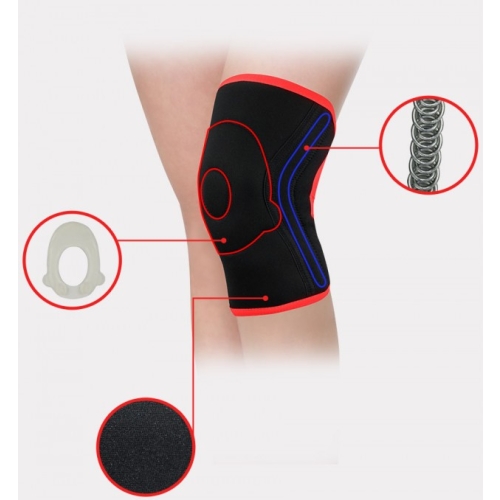Anatomiczna orteza stawu kolanowego z fiszbinami ortopedycznymi i pierścieniem silikonowym odciążającym rzepkę AS-SK/F
