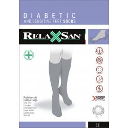Podkolanówki bezuciskowe dla diabetyków ze srebrem (X-Static), RelaxSan Art. 550L