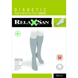 Podkolanówki bezuciskowe dla diabetyków z włóknem Crabyon, RelaxSan Art. 560L