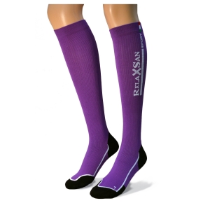 Kompresyjne podkolanówki sportowe - RelaxSan Sport (fuchsia)
