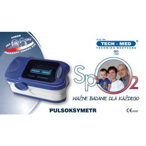 PULSOKSYMETR TM-PX20 Niebieski TECH-MED - niebieski