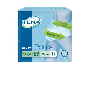 TENA Pants Super M (80-110 cm), majtki chłonne, 12 sztuk