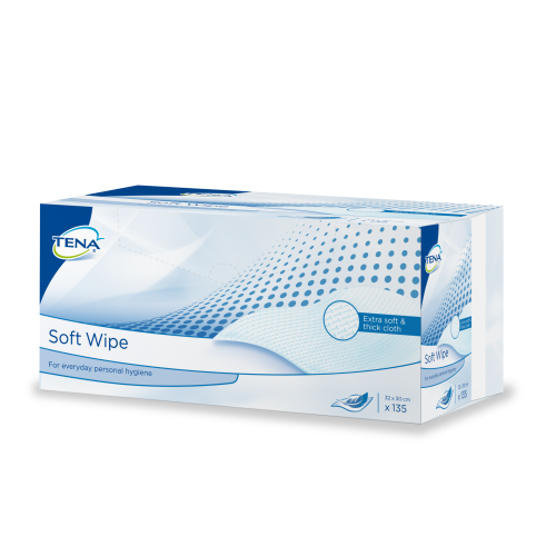 TENA Soft Wipes, chusteczki oczyszczające, 135 sztuk